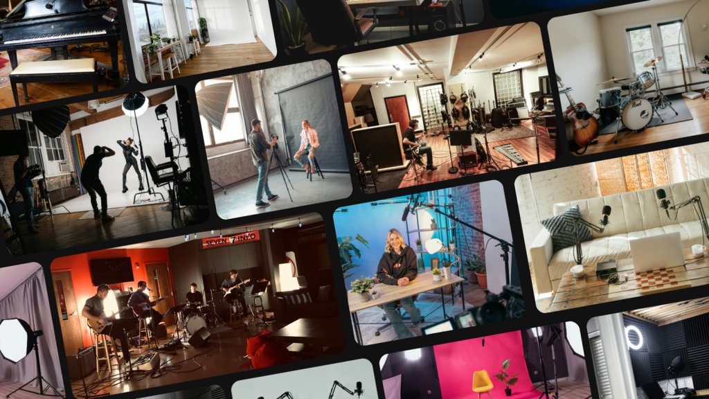 Creative workspace background