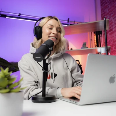 Podcast recording studio